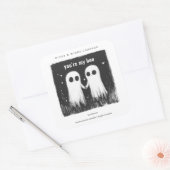 You're My Boo Funny Halloween Candle Label Square スクエアシール (封筒)