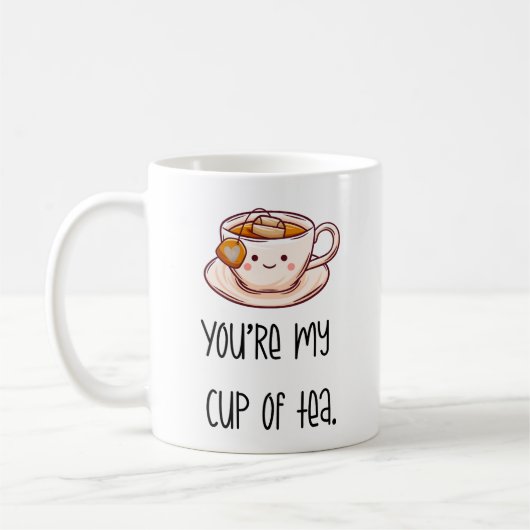 You're My Cup of Tea Coffee Mug – Cozy Gift コーヒーマグカップ (左)