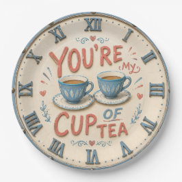 You're My Cup of Tea Kitchen Cozy Cottage Gift ペーパープレート