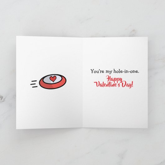 You're my Hole in One Valentine's Day | Disc Golf カード (内部)
