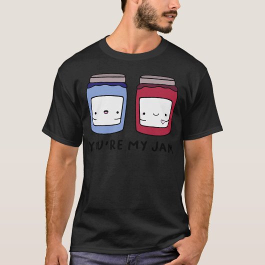 Youre My Jam retro girl Tシャツ (正面)