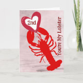 You're My Lobster | Funny Love Card Husband, Wife カード (正面)