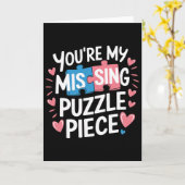 You're My Missing Puzzle Piece Valentine Matching  カード (黄色い花)