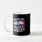 You're My Missing Puzzle Piece Valentine Matching  コーヒーマグカップ (左)