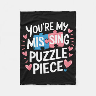 You're My Missing Puzzle Piece Valentine Matching  フリースブランケット