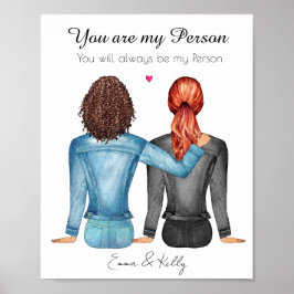 You're my person, Friendship Print, Gift For Best  ポスター
