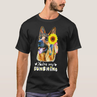 Youre My Sunshine Nice German Shepherd & Sunflower Tシャツ