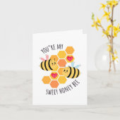 You're My Sweet Honey Bee Greeting Card カード (黄色い花)