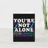 You're Not Alone Depression Suicide Prevention Awa カード (正面)