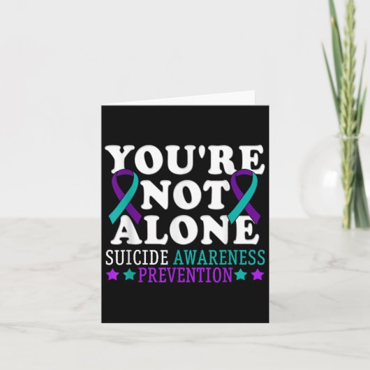 You're Not Alone Depression Suicide Prevention Awa カード (正面)