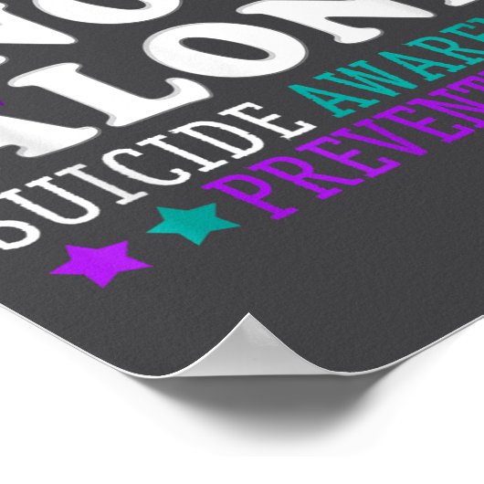 You're Not Alone Depression Suicide Prevention Awa ポスター (角)