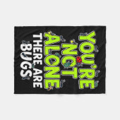 Youre Not Alone There are Bugs フリースブランケット (正面(横))