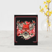 You're One Cool Buck Camouflage Valentine's Day Hu カード (黄色い花)