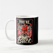You're One Cool Buck Camouflage Valentine's Day Hu コーヒーマグカップ (左)