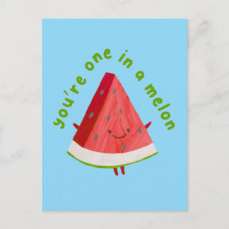 Your'e One in a Melon Cute Funny Watermelon Pun  ポストカード