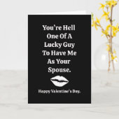 You're One Lucky Guy Valentine's Day  カード (黄色い花)