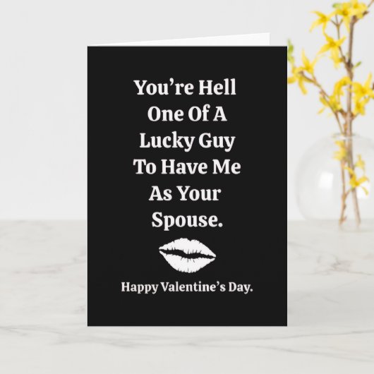 You're One Lucky Guy Valentine's Day  カード (黄色い花)