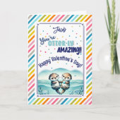 You're Otterly Amazing cute otter Valentine シーズンカード (正面)