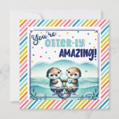 You're Otterly Amazing cute otter Valentine シーズンカード (正面)