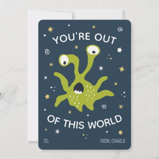 You're out of this world classroom valentines card シーズンカード