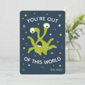 You're out of this world classroom valentines card シーズンカード (スタンド正面)