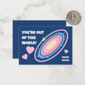 You're Out of This WORLD Kids Valentine's ノートカード (正面/裏面インサイチュ)