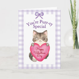 You're Purr-ty Special Kitty Cat Valentine's Day カード