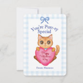 You're Purr-ty Special Kitty Cat Valentine's Day ノートカード (正面)