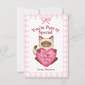 You're Purr-ty Special Kitty Cat Valentine's Day ノートカード (正面)