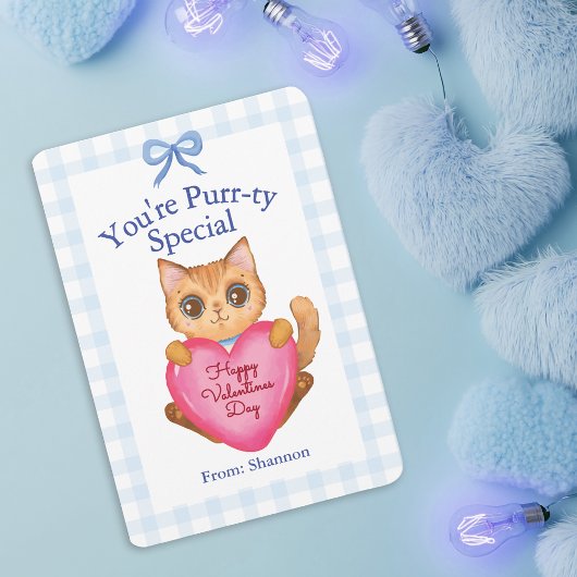 You're Purr-ty Special Kitty Cat Valentine's Day ノートカード