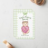 You're Purr-ty Special Kitty Cat Valentine's Day N ノートカード (正面/裏面インサイチュ)
