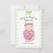 You're Purr-ty Special Kitty Cat Valentine's Day N ノートカード (正面)