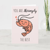 You're Shrimply The Best Cute Kids Valentine's Day カード (正面)