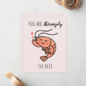 You're Shrimply The Best Cute Kids Valentine's Day ノートカード (正面/裏面インサイチュ)