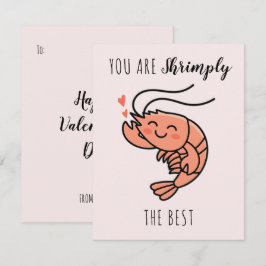 You're Shrimply The Best Cute Kids Valentine's Day ノートカード