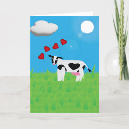 You're Simply MOO-velous Folded Greeting Card カード