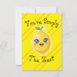 You're Simply The Zest Food Pun Thank You Card サンキューカード