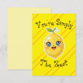 You're Simply The Zest Food Pun Thank You Card サンキューカード (正面/裏面)