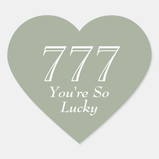 You're So Lucky 777 Heart Stickers ハートシール (正面)