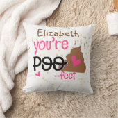 Youre So POOFECT (Add Baby Girls Name)シャワー クッション (ブランケット)