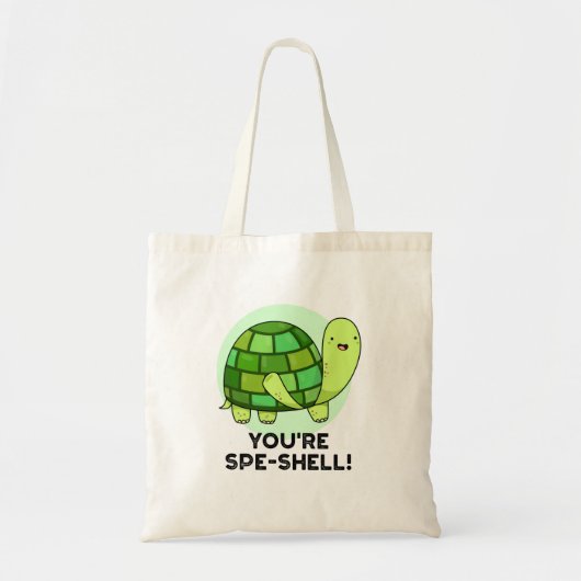 You're Spe-shell Funny Animal Tortoise Pun トートバッグ (正面)
