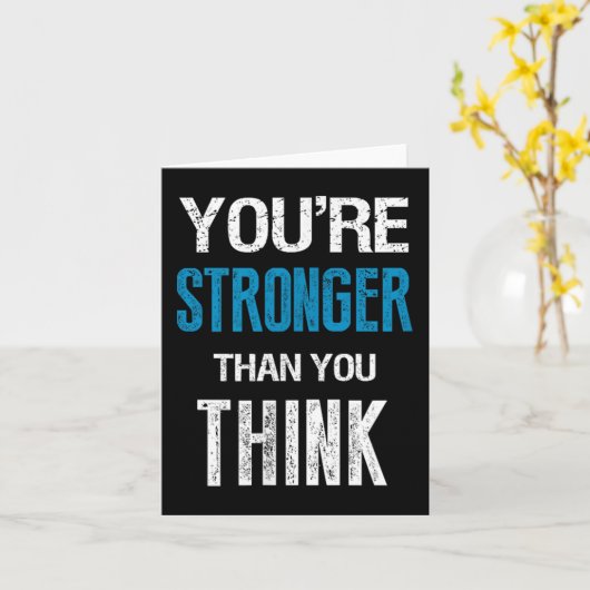 You're Stronger Than You Think Motivational カード (黄色い花)