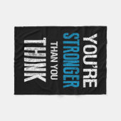 You're Stronger Than You Think Motivational  フリースブランケット (正面(横))