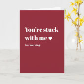 You're stuck with me カード (黄色い花)