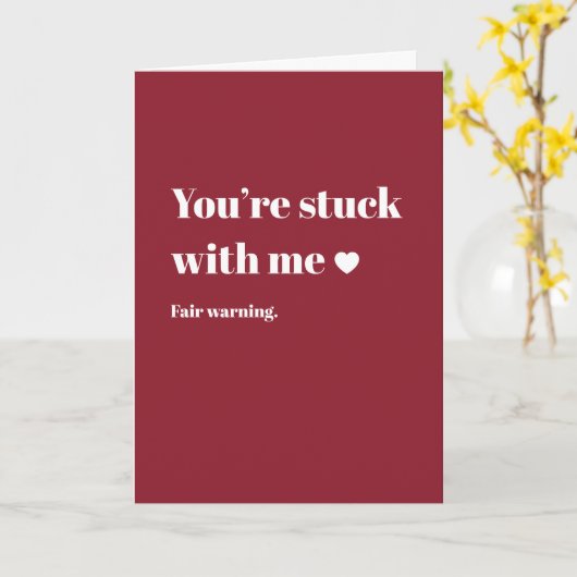 You're stuck with me カード (黄色い花)