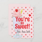 You're Sweet Sundae Valentine 招待状 (正面/裏面)