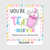 You're Tea-riffic | Cute Tea Pun Gift Idea シール (シート)