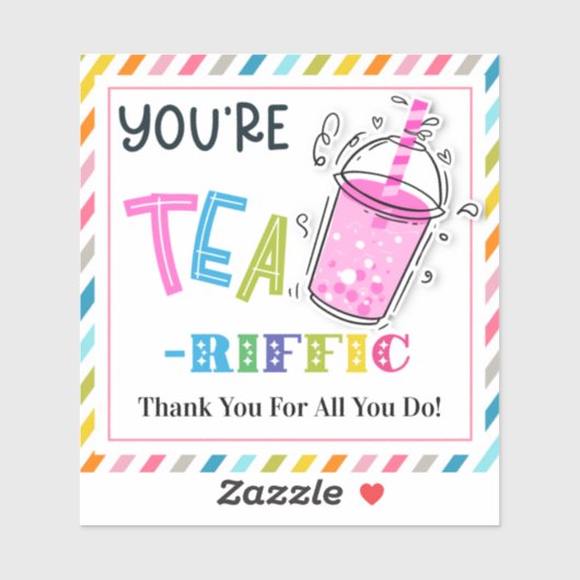 You're Tea-riffic | Cute Tea Pun Gift Idea シール (シート)