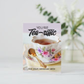 you're tea-riffic referral card business marketing シーズンポストカード (スタンド正面)