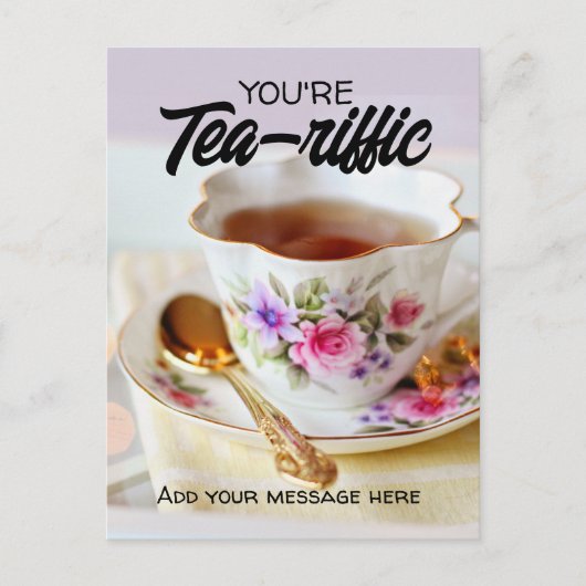 you're tea-riffic referral card business marketing シーズンポストカード (正面)
